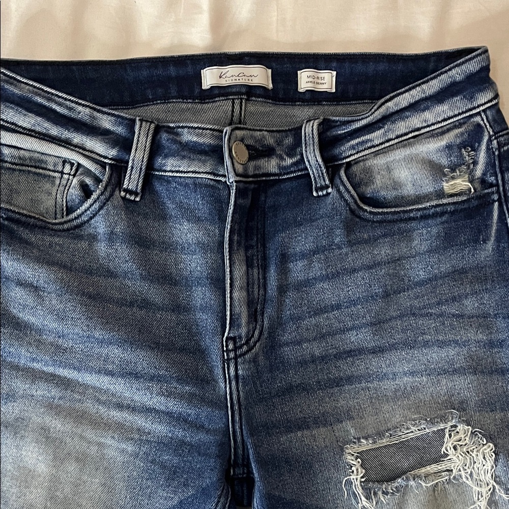 KanCan Women's High Rise Dark Blue Jeans